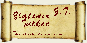 Zlatimir Tulkić vizit kartica